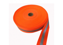 Dây đai màu cam 50mm ép phản quang 15mm có logo 3M