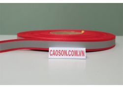 Dây đai màu đỏ 15mm ép phản quang