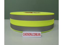 Dây đai xanh 50mm ép 2 vạch phản quang