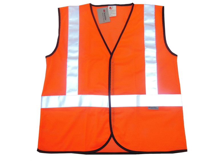 Áo phản quang 3M 8906 màu cam, 1 đai ngang
