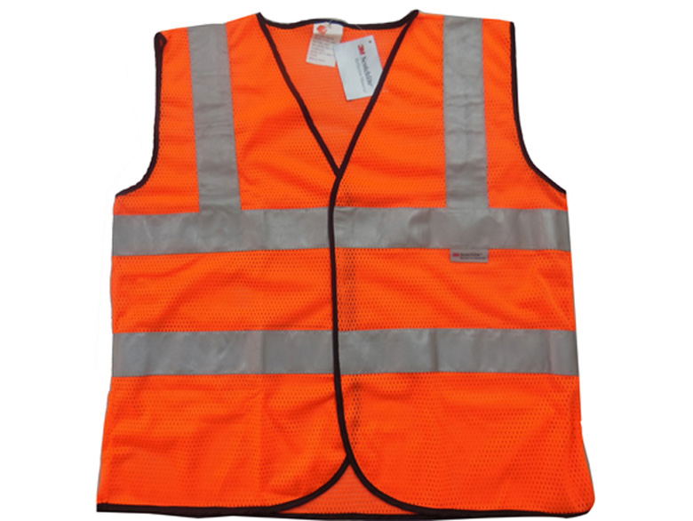 Áo phản quang 3M 8906 màu cam, 2 đai ngang