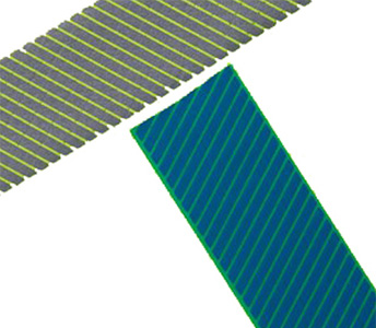 Phim phản quang ép nhiệt sọc xéo 3M 5530, giặt công nghiệp 