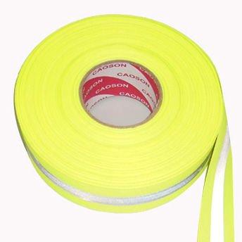 Dây đai màu vàng 50mm ép phản quang 15mm có logo 3M 