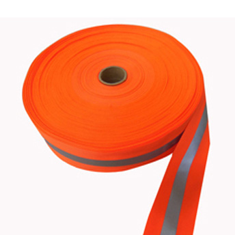 Dây đai màu cam 50mm ép phản quang 15mm có logo 3M