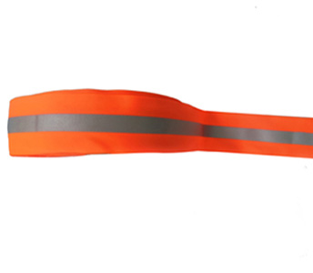 Dây đai màu cam 50mm ép phản quang 15mm không có logo 3M