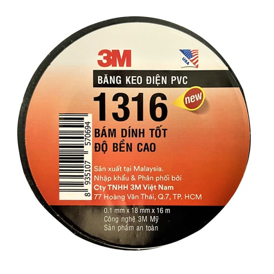 Băng keo điện 3M PVC 1316