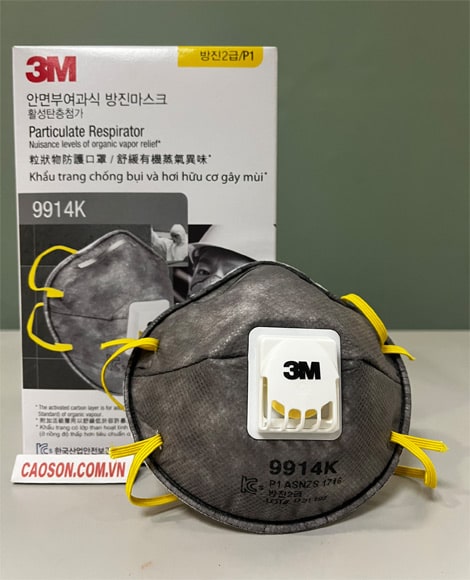 Khẩu trang chống bụi và hơi hữu cơ gây mùi 3M 9914K