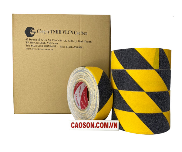 Băng keo chống trượt sọc vàng đen