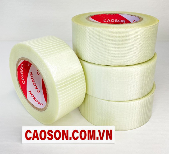 Băng keo sợi thủy tinh 2 sọc