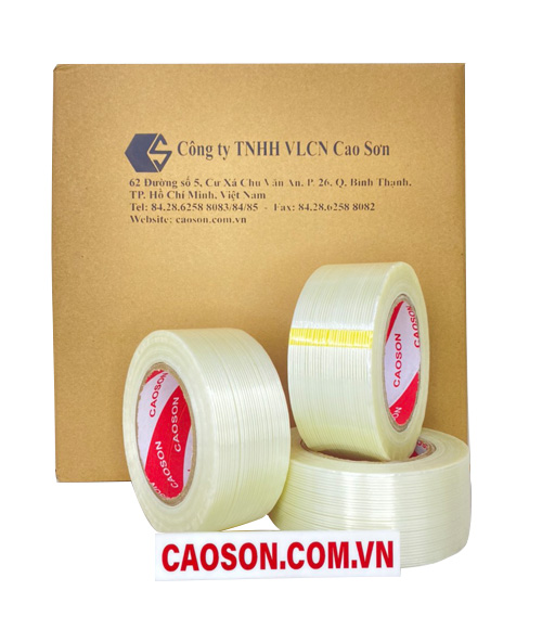 Băng keo sợi thủy tinh sọc dọc