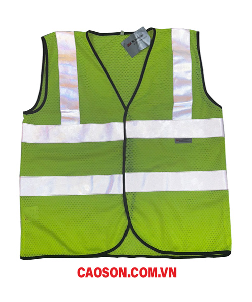 Áo phản quang  3M 8906 màu vàng, 2 đai ngang